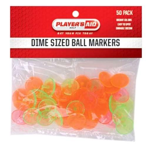 Dime Size Ball Markers 50 Pack Neon Color - Fairway Golf