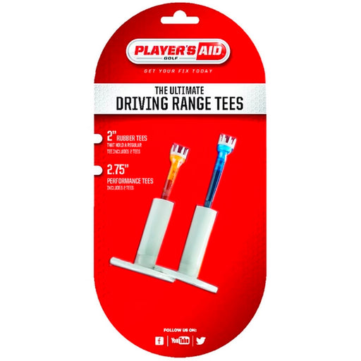 Player's Aid Ultimate Driving Range Tees-2 Pack Clamshell