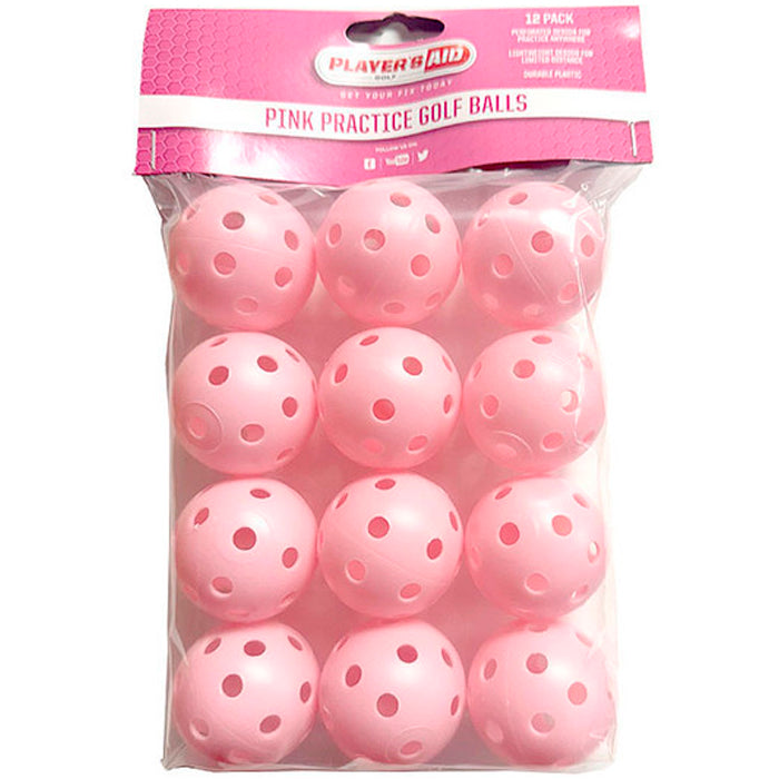 Player's Aid Pink Practice Golf Balls - 12 Pack