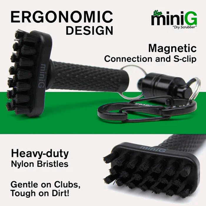 Grooveit miniG - Compact Dry Golf Brush - Black
