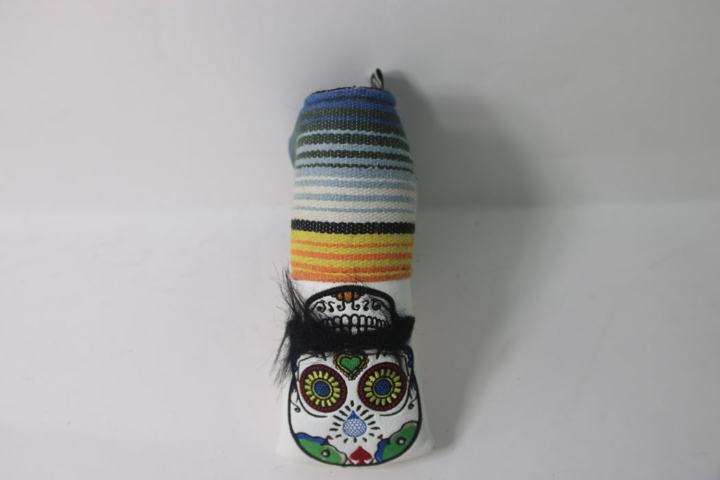 MUSTACHE SUGAR SKULL - BLADE PUTTER COVER BLACK Pre-Owned