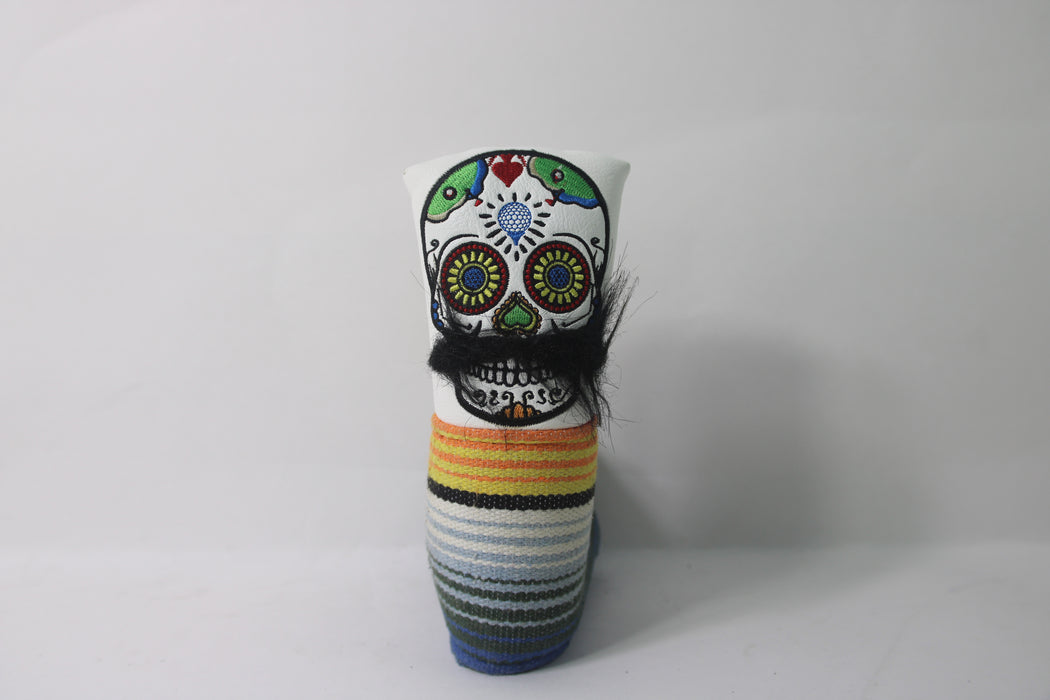 MUSTACHE SUGAR SKULL - BLADE PUTTER COVER BLACK Pre-Owned