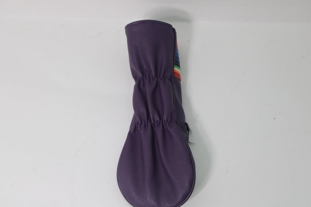 Mustache Sugar Skull Purple Fairway Headcover Pre-Owned