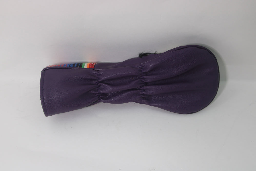Mustache Sugar Skull Purple Fairway Headcover Pre-Owned