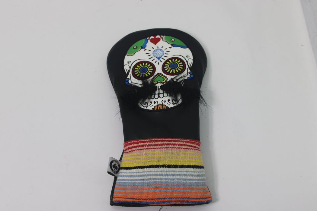 Mustache Sugar Skull Black Driver Headcover Pre-Owned
