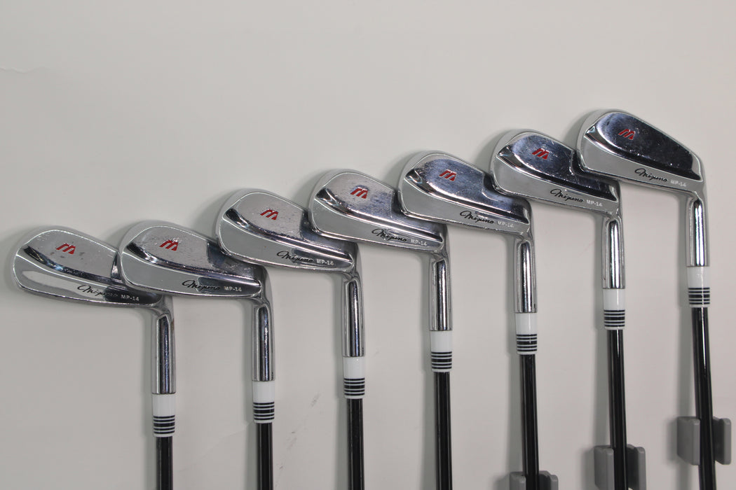 Mizuno MP-14 Irons (RH) 4-PW KBS Black Stiff Cutstom Blue label with BB&F Pre-owned