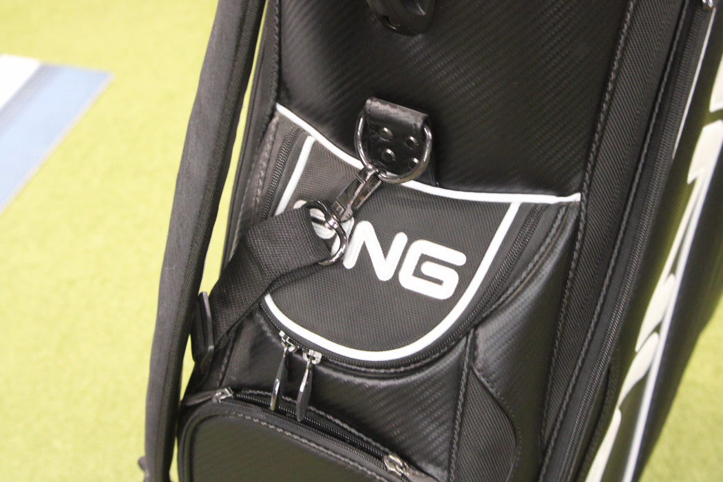 PING STAFF BAG BLACK 533 Pre-Owned