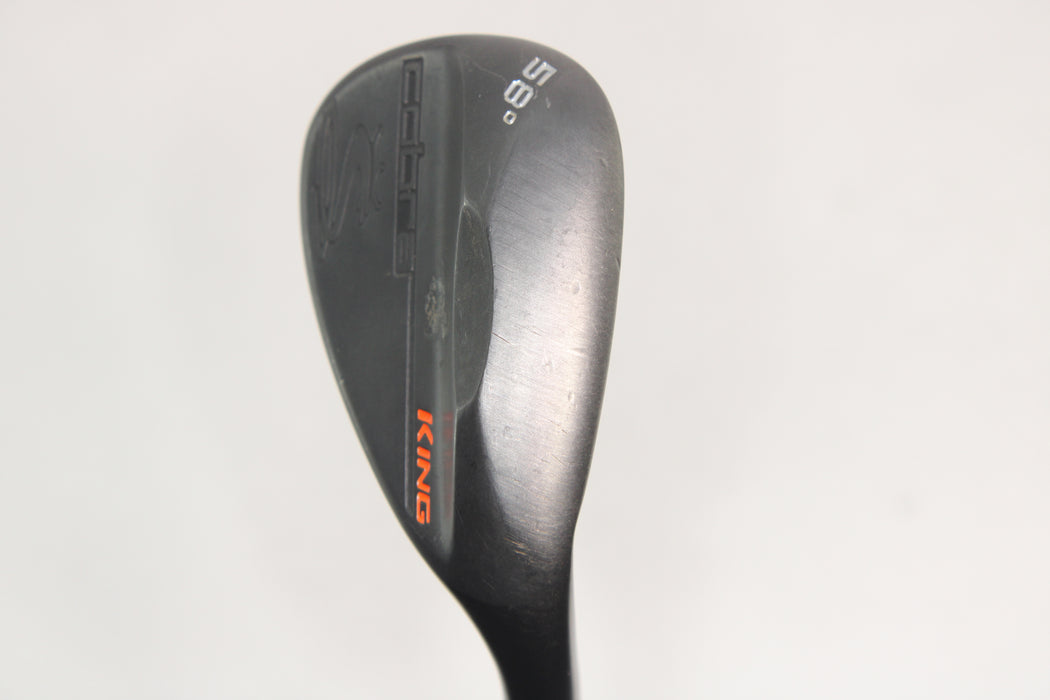Cobra King Black Wedge Versatile Right Handed 58 Degrees 9 Degrees of Bounce with KBS Tour 120 Gram FLT Stiff Flex Pre-Owned