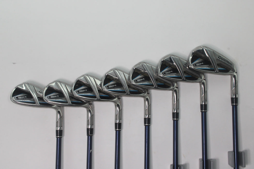 TaylorMade SIM MAX Irons (RH)4-PW,AW Ventus Blue7/S Pre-owned