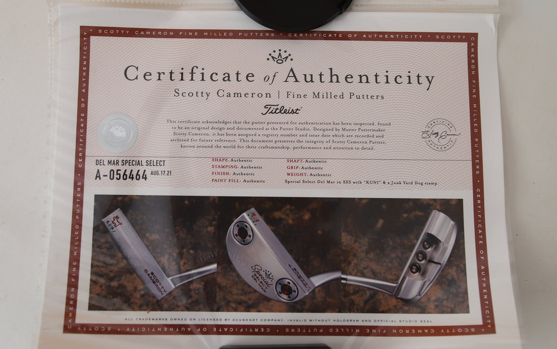 Scotty Cameron 2020 Special Select Del Mar Custom Putters RH 33 inches