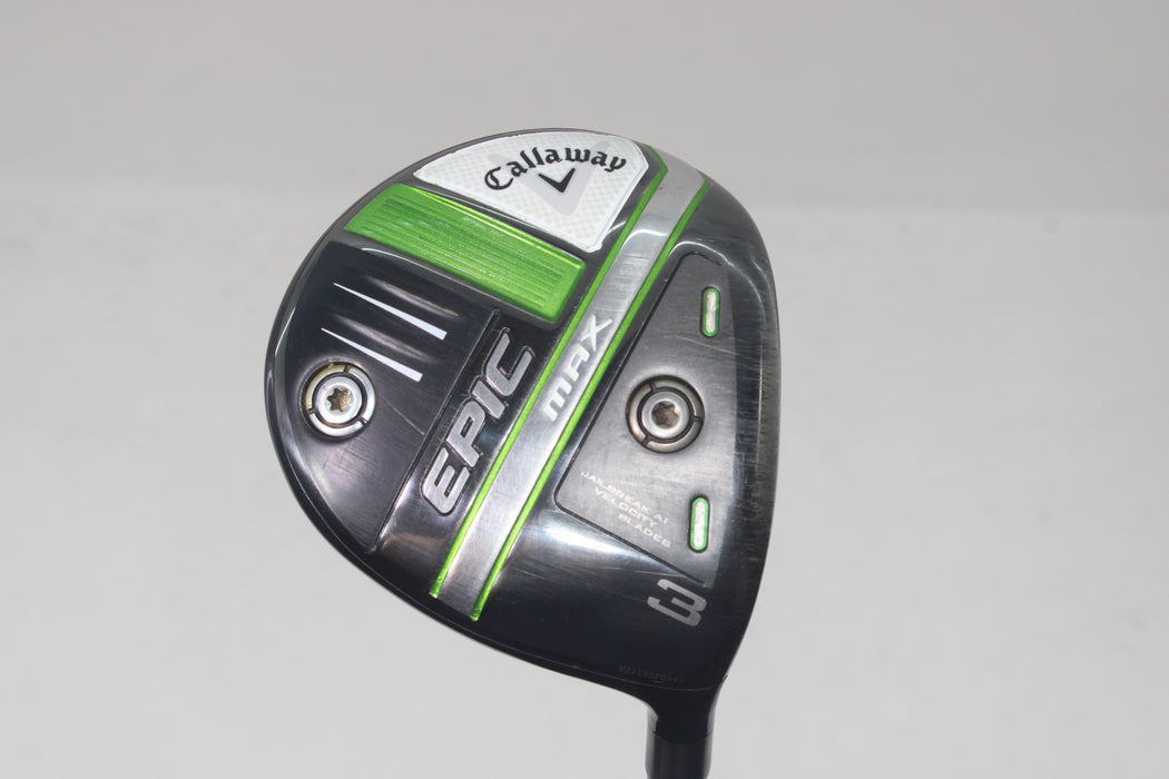 Callaway EPIC Max Fairway Wood RH 3W HZRDUS Smoke green 60 5.5/R Pre-owned