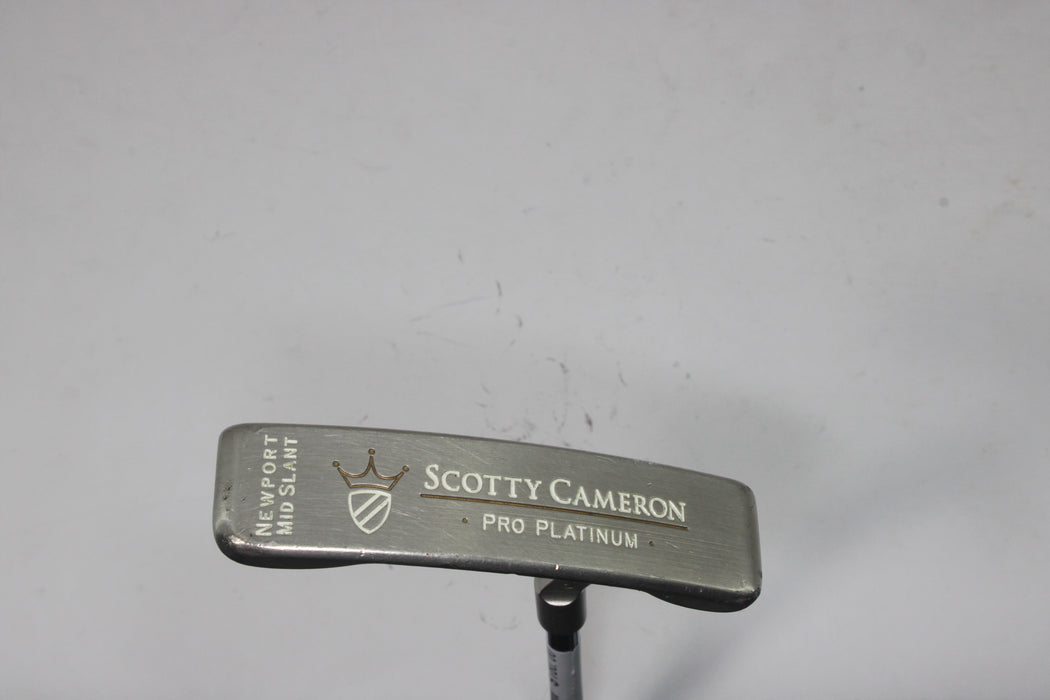 Scotty Cameron Pro Platinum Newport Mid Slant Putter RH 34 inch Pre-owned