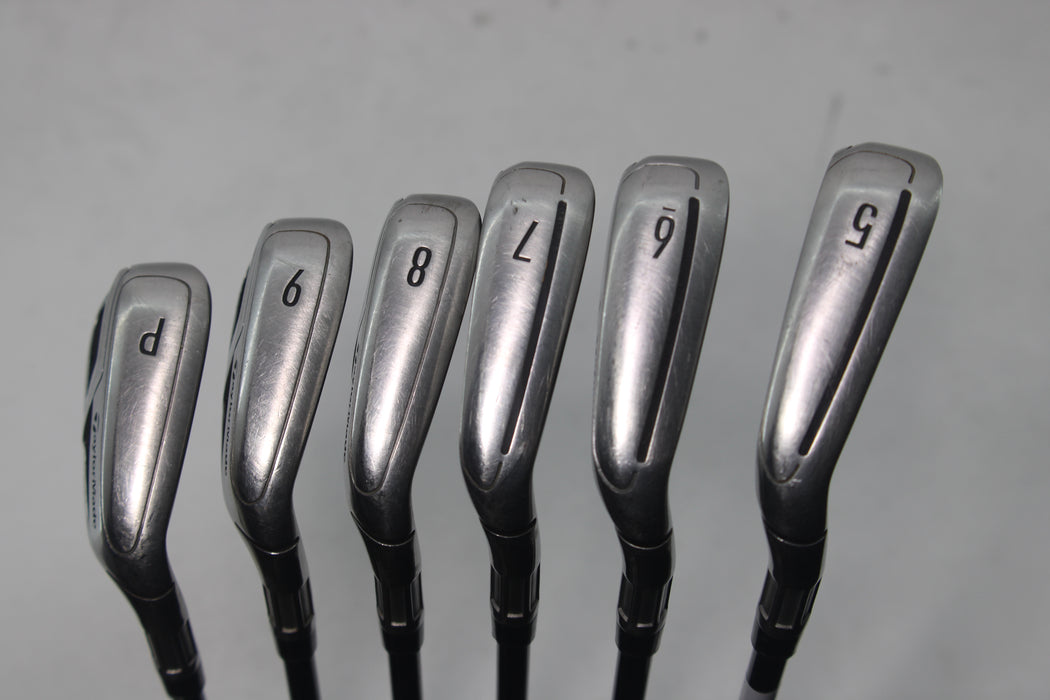TaylorMade M6 irons RH 5-9P Fujikura Atmos Orange R Pre-Owned