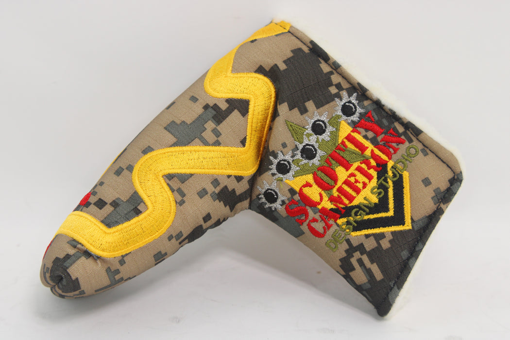 SCOTTY CAMERON 2009 CAMO BULL DOG Limited Head Cover ( NO PLASTIC COVER)