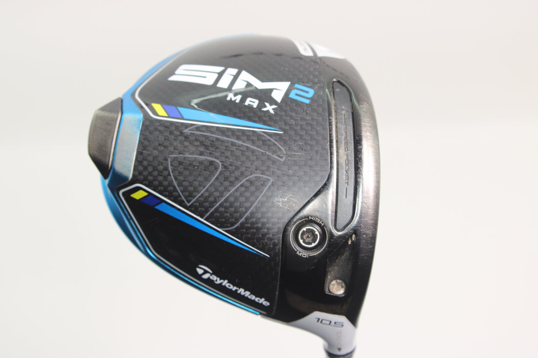 TaylorMade SIM 2 MAX Driver 10.5 Degrees Right Handed with HZRDUS Smoke Grey 60 gram stiff flex Pre-Owned