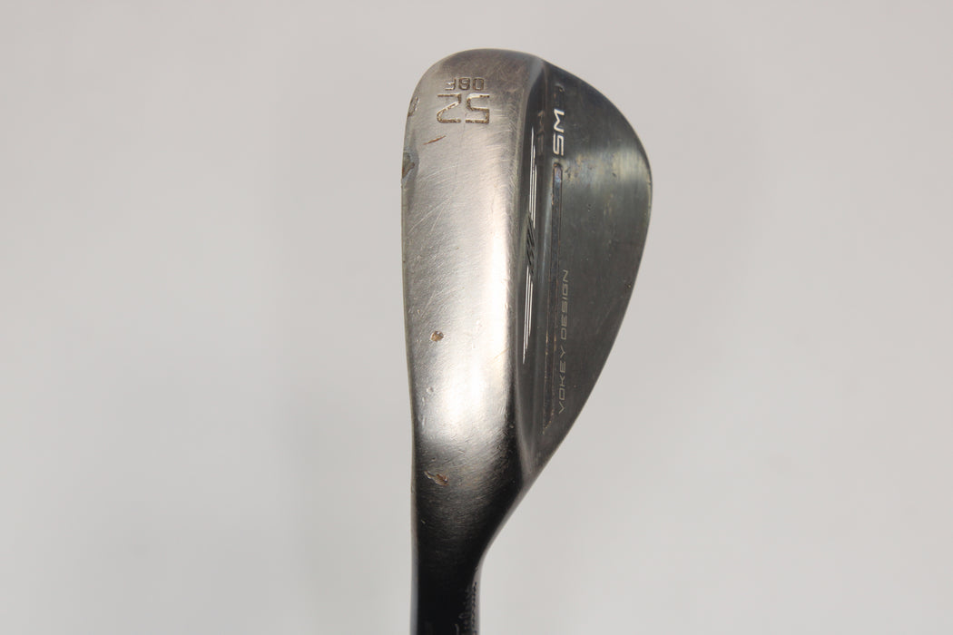 Titleist SM9 Brush Wedge Left Handed 52 Degrees with 08 degrees of bounce F Grind with Dynamic Gold Steel Wedge Flex Pre-Owned