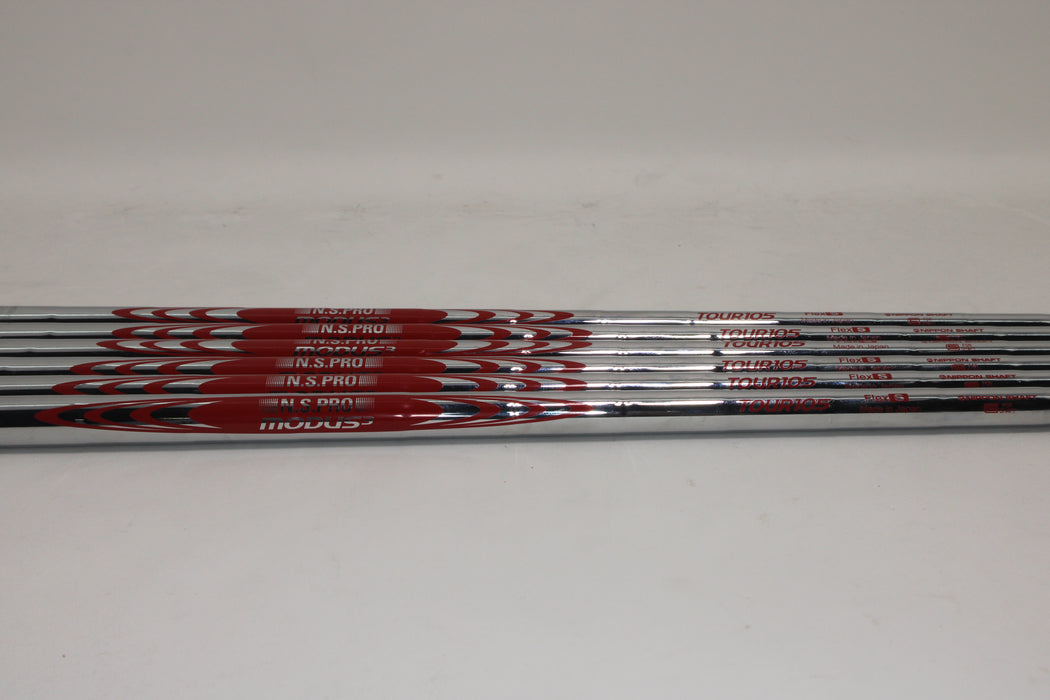 Nippon Modus 3 Tour Shafts 105 Stiff Flex 5-PW With Miura Grips Pre-Owned Pulled