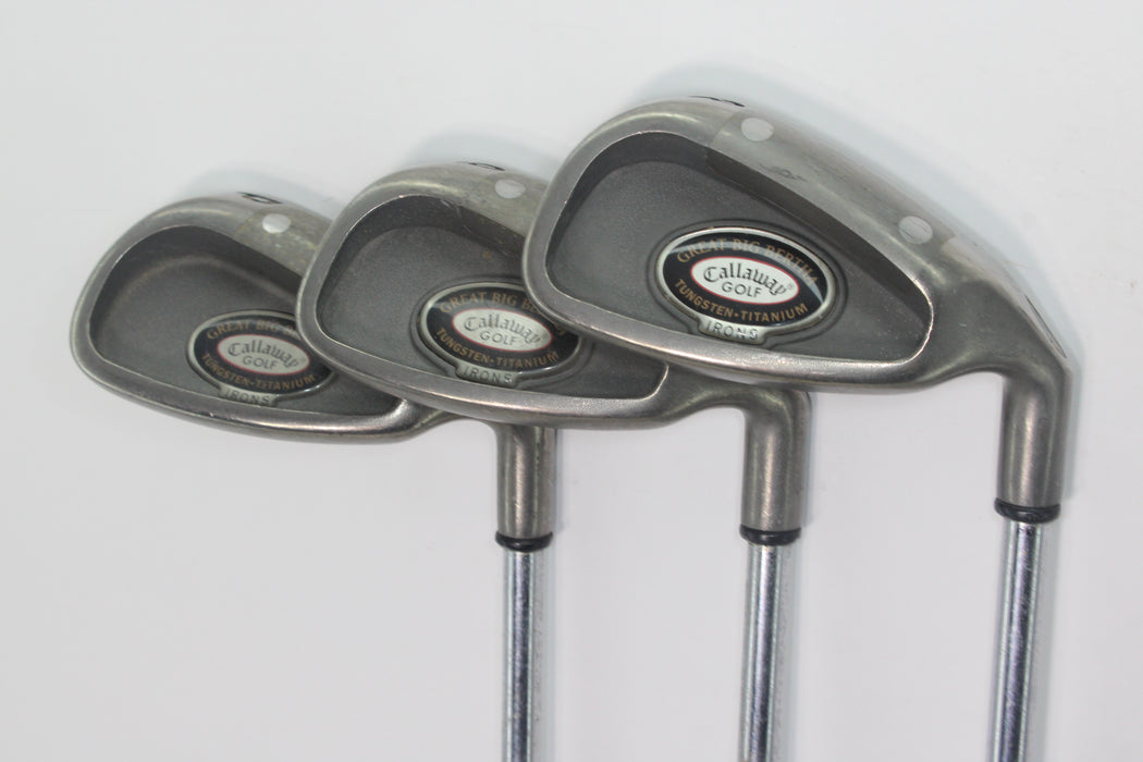 Callaway Great Big Bertha Irons RH 3-9P/Steelhead x16 AW Pre-owned