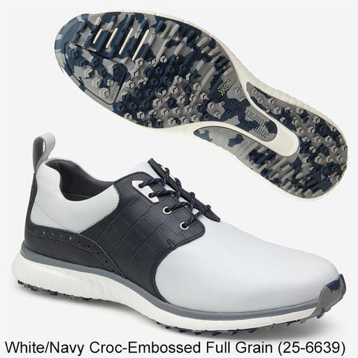 Johnston and Murphy XC4 H2-Luxe Hybrid Saddle Golf Shoes 8.5 Limited Edition White/Navy Croc M/W - Fairway Golf