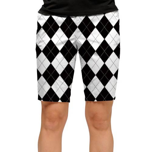 LoudMouth Ladies Black & White Bermuda Short (#WS) 4