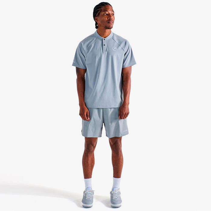 Malbon Performance Blade Collar Polo - Steel