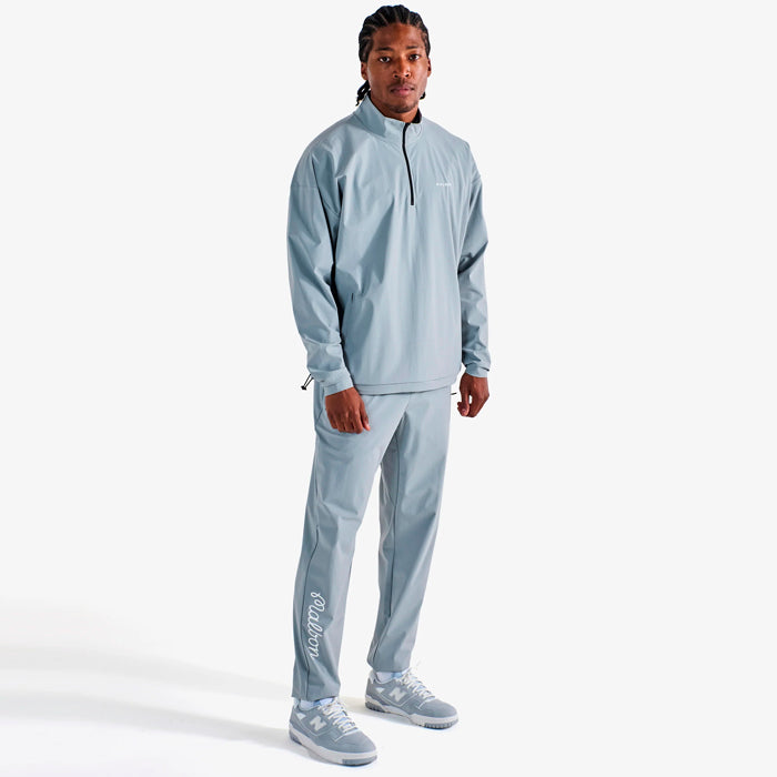 Malbon Performance Quarter Zip Shell Pullover - Steel