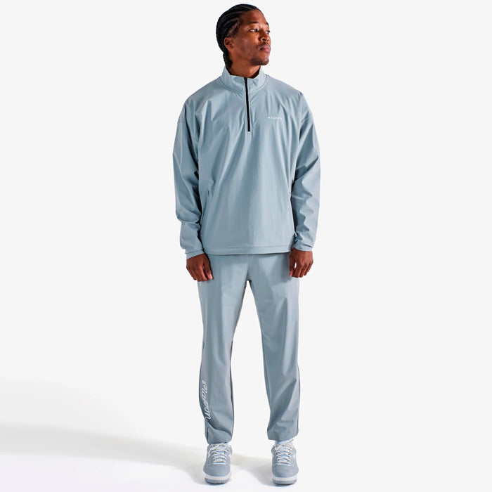 Malbon Performance Quarter Zip Shell Pullover - Steel
