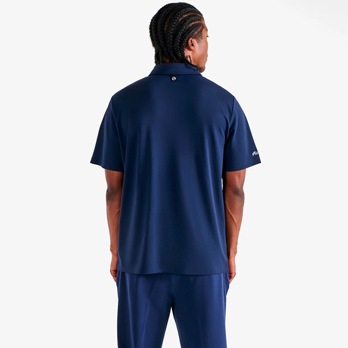 Malbon Fairway Baldwin Polo - Navy