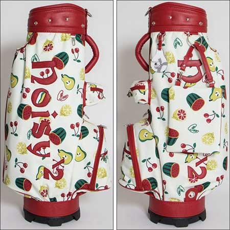 noisy noisy by Mieko Uesako Original Fruit Pattern Caddie Bag White - Fairway Golf