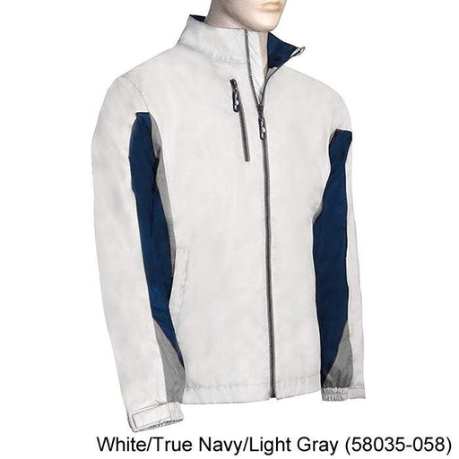 The Weather Apparel Company HiTech Performance Jacket M White/True Navy/Light Gray (580 - Fairway Golf