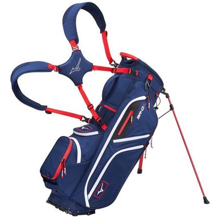 Mizuno BR-DX 14-Way Hybrid Stand Golf Bag - NAVY-RED (5110)