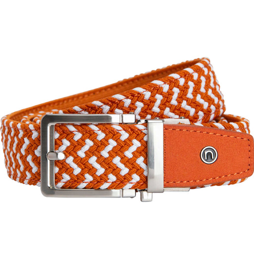Nexbelt Braided Burnt Orange & White Ratchet Golf Belt