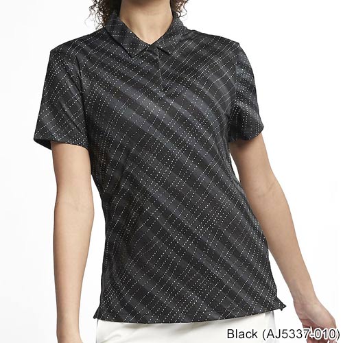Nike Ladies Dri-Fit UV Tonal Stripe Polo M Black (AJ5337-010)