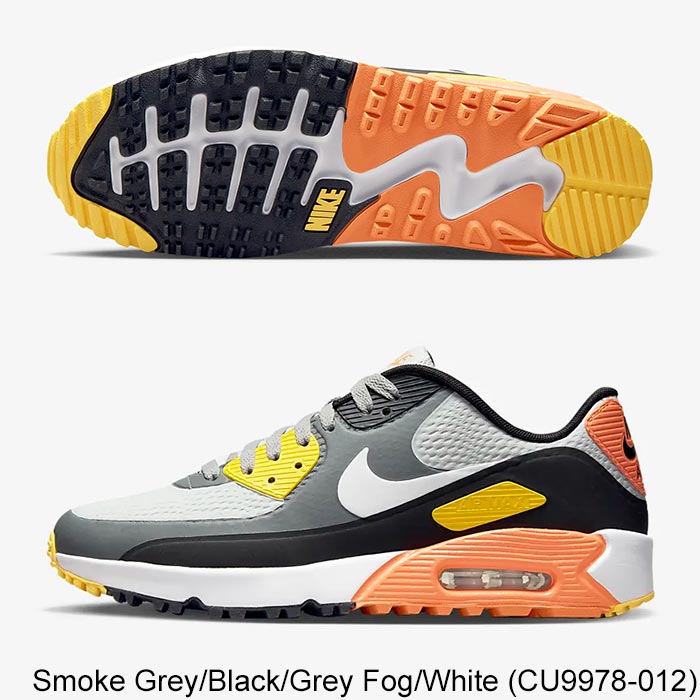 Nike Air Max 90 G Golf Shoes 13.0 Smoke Grey/Black/Grey Fog/White M