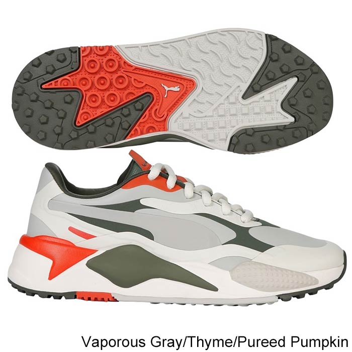 PUMA RS-G Golf Shoes 8.0 Vaporous Gray/Thyme/Pureed Pumpkin