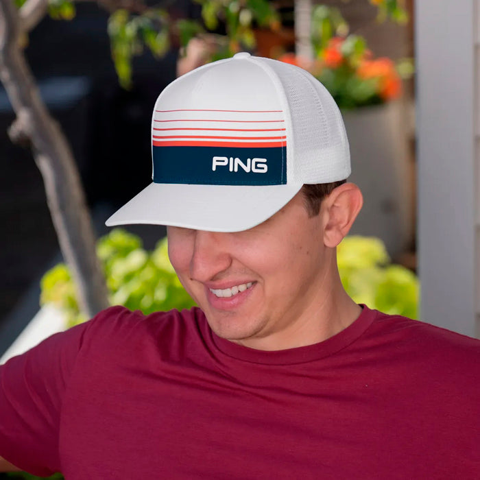 PING Red White & Golf Trucker Cap