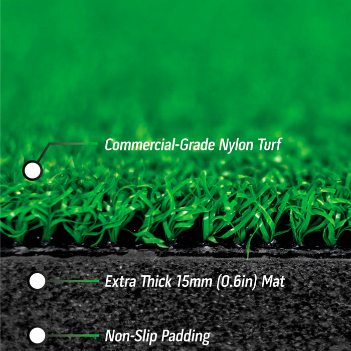 ProActive Sports 3ft X 5ft Hitting Mat Nylon Turf with 15mm (0.6in) Pad