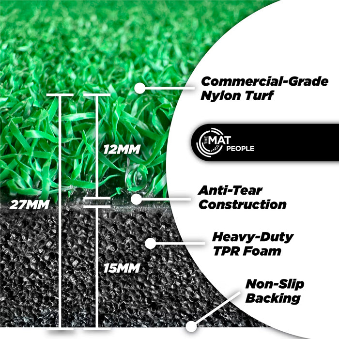 ProActive Sports 3ft X 5ft Hitting Mat Nylon Turf with 15mm (0.6in) Pad