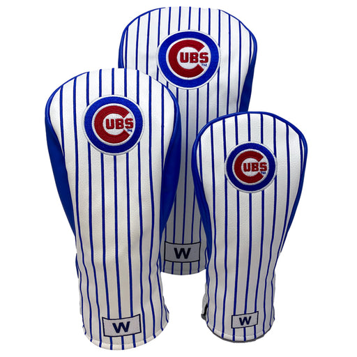 Chicago Cubs Wood Covers (White/Blue Pinstripe)
