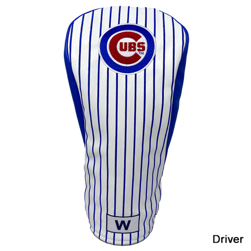 Chicago Cubs Wood Covers (White/Blue Pinstripe)