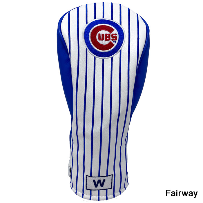 Chicago Cubs Wood Covers (White/Blue Pinstripe)
