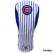 Chicago Cubs Wood Covers (White/Blue Pinstripe)