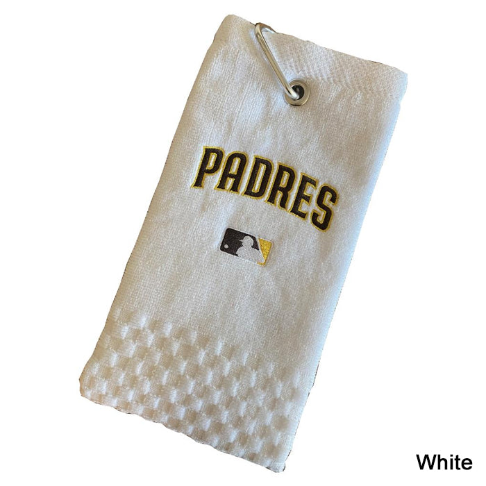San Diego Padres Cross Tri-Fold Towel (White)