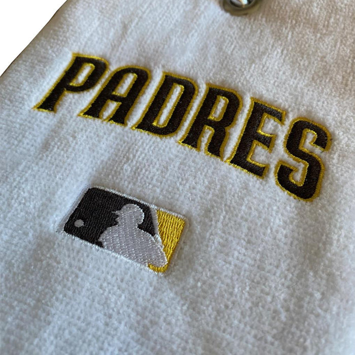 San Diego Padres Cross Tri-Fold Towel (White)