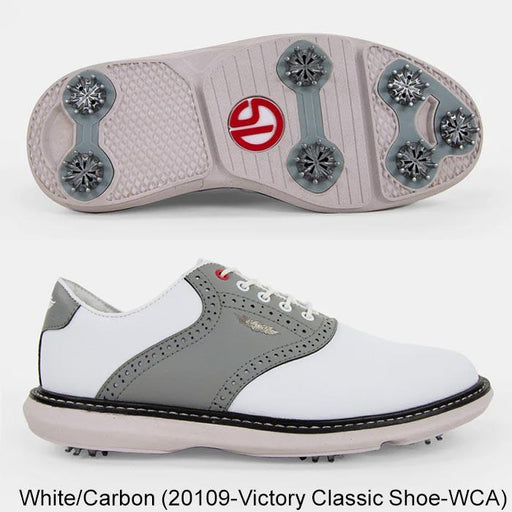 Straight Down Victory Classic Golf Shoes 9.0 White/Carbon (20109-Victory Cla - Fairway Golf