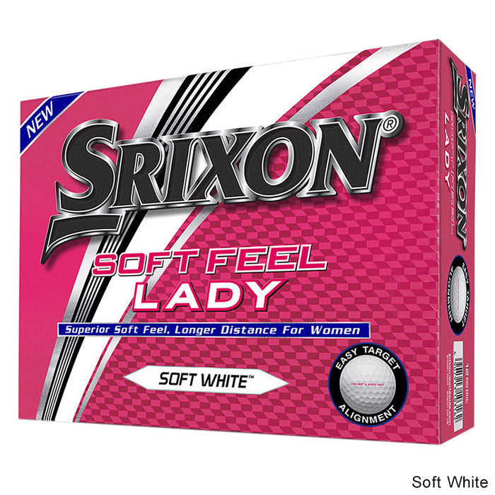 Srixon Ladies SOFT FEEL Lady Golf Ball Soft White (Sleeve/3 Ball Pack)