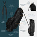 Sunday Golf RYDER S-Class - Black Vegan Leather Full Size Stand Bag