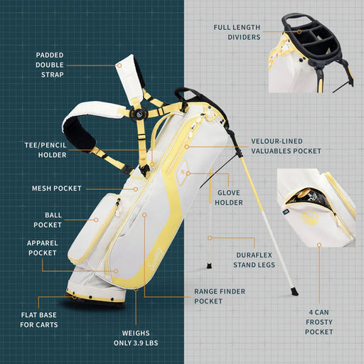 Sunday Golf EL CAMINO - Mindy Lemon Mid Size Stand Bag
