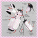 Sunday Golf RECESS KIDS GOLF BAG - Pink/White Checker