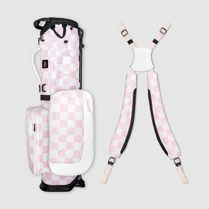 Sunday Golf RECESS KIDS GOLF BAG - Pink/White Checker